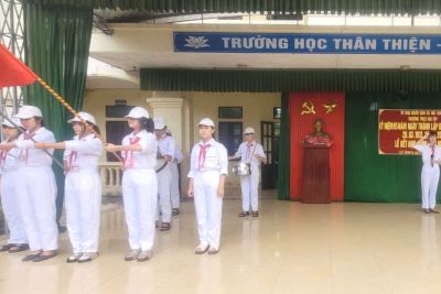 TRƯỜNG THCS HẢI TÂY KỶ NIỆM 95 NĂM NGÀY THÀNH LẬP ĐOÀN TNCS HỒ CHÍ MINH VÀ LỄ KẾT NẠP ĐOÀN VIÊN KHỐI 9